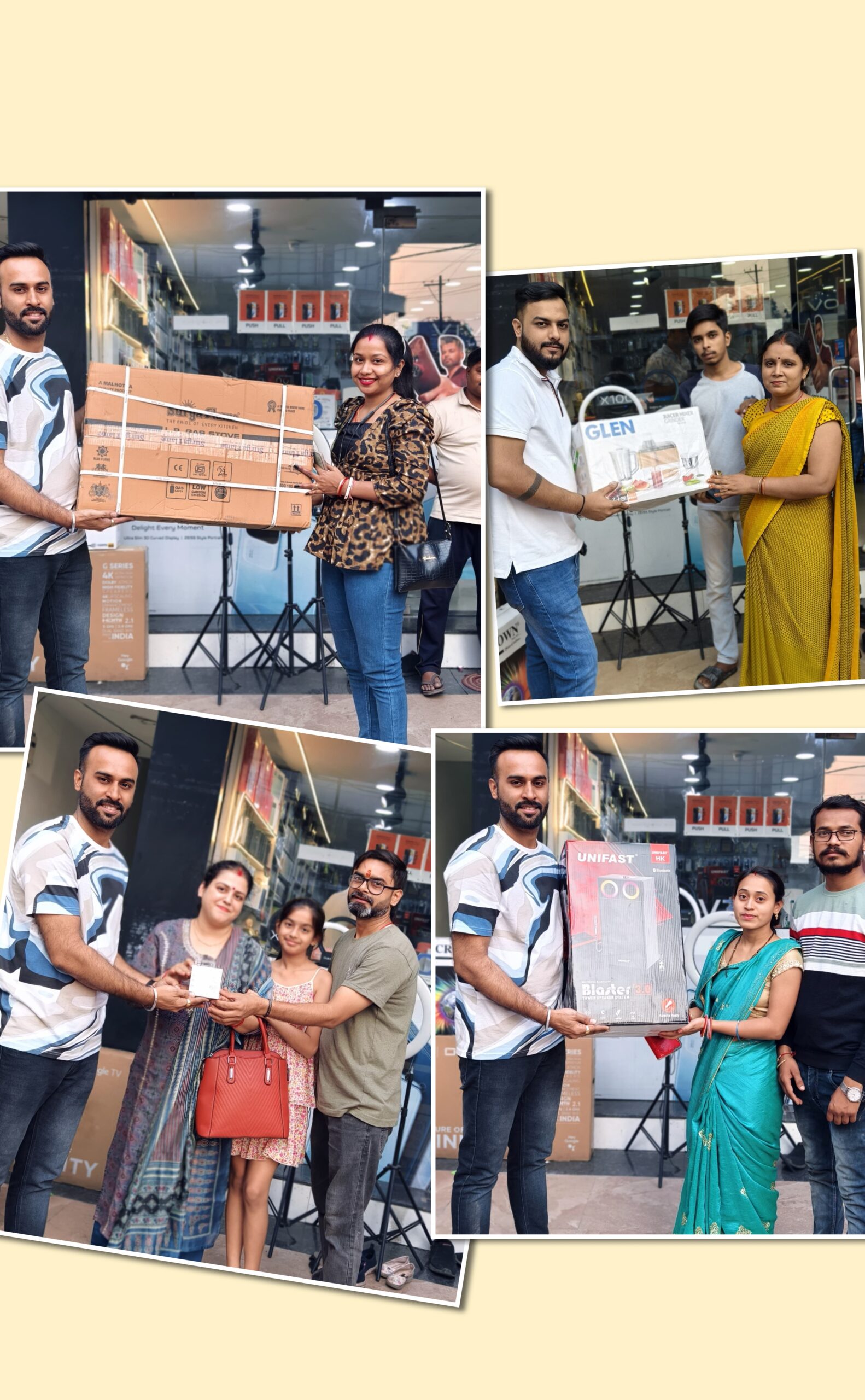 Happy customers won lucky draw gifts